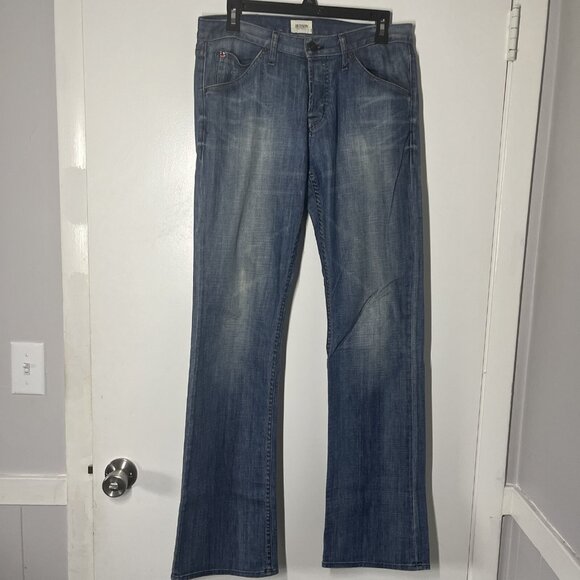 Men’s Hudson Jeans Size 30 Made In USA #M101DCA Button Fly Denim Distressed - Picture 1 of 6